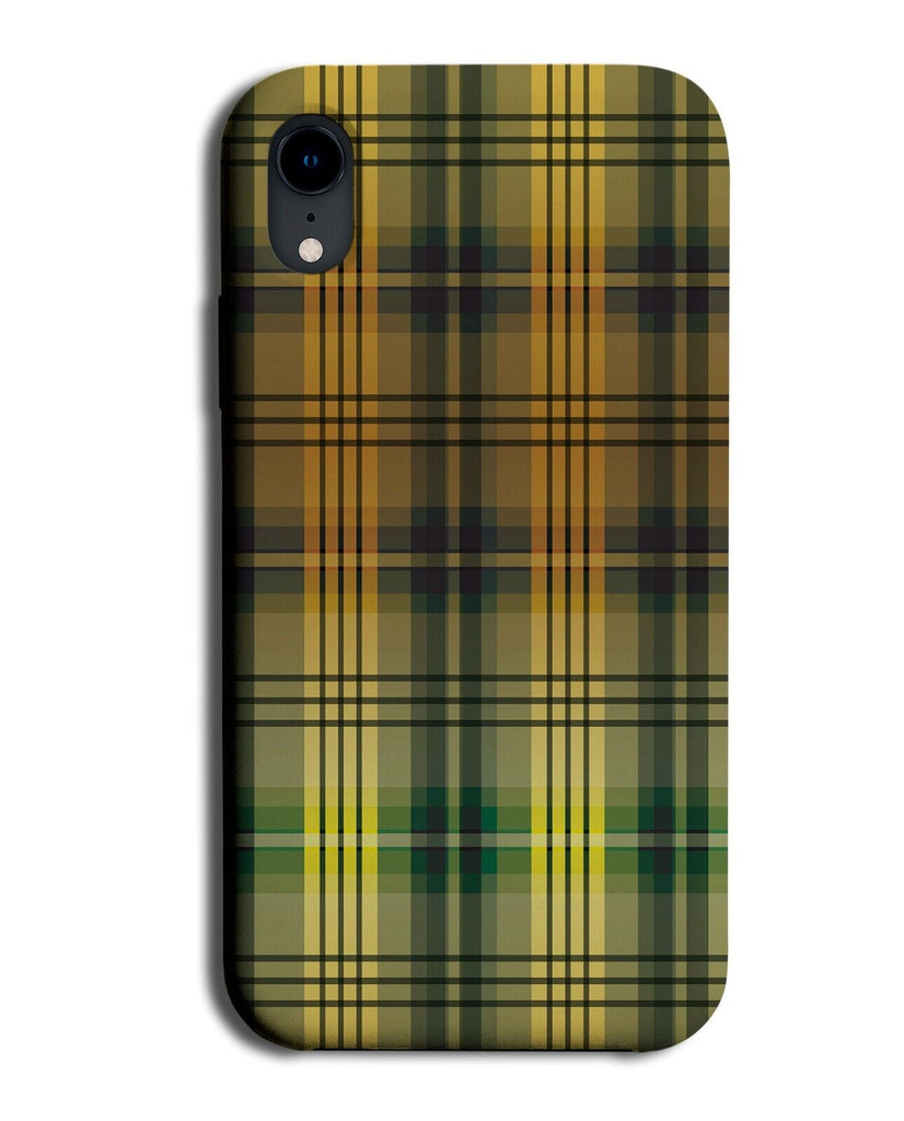 Golden Plaid Design Phone Case Cover Pattern Tartan Black Gold Style Look Q712B