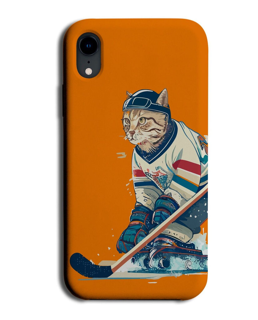 Ice Hockey Cat Phone Case Cover Cats Player Skater Gift Funny Present Sport CY42