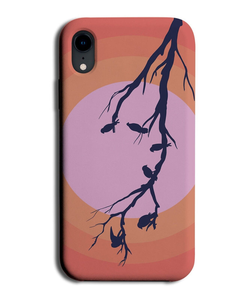 Bird On Branches Phone Case Cover Branch Birds Silhouettes Outline Perch P762