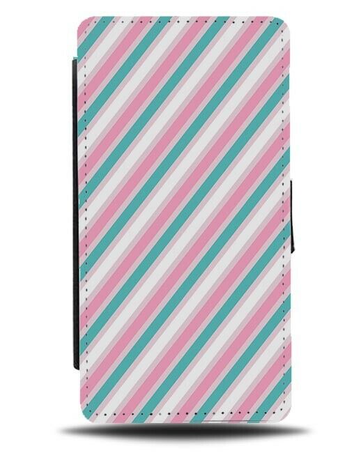 Retro Colourful Stripes Flip Wallet Case Candy Sweet Sweets Vintage 50s 60s H316