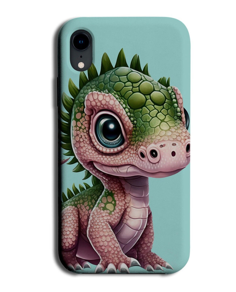 Green and Pink Dinosaur Picture Phone Case Cover Clipart Clip Art Character AJ67