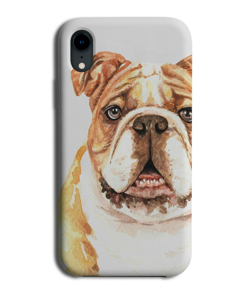 British Bulldog Phone Case Cover Dog Oil Painting Bull Dog Face Portrait K680