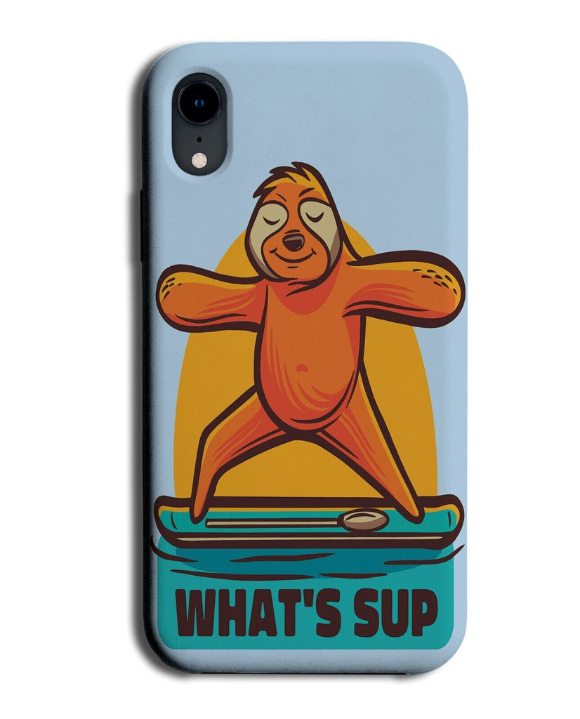 Sloth Sea Yoga Cartoon Ocean Phone Case Cover Surfboard Paddle Surf Board P204