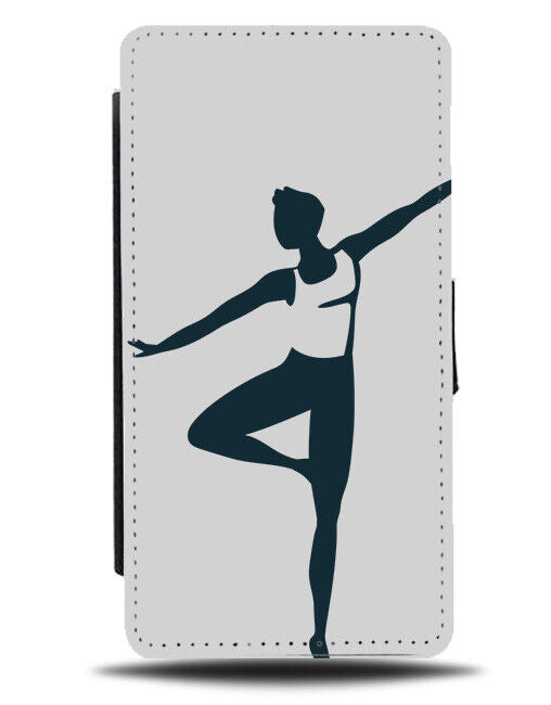 Male Ballet Dancer Silhouette Flip Wallet Case Ballerina Pose Boys Mens i998