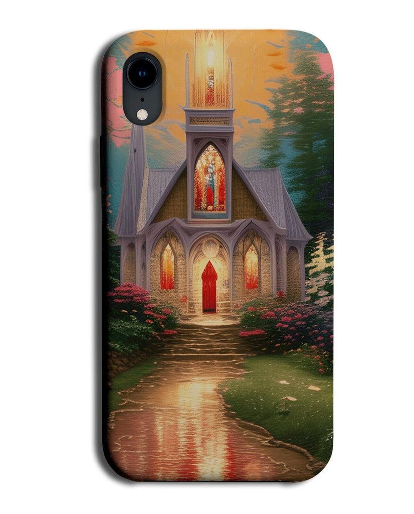 Church Painting Print Phone Case Cover Churches Building Structure Art Q584C