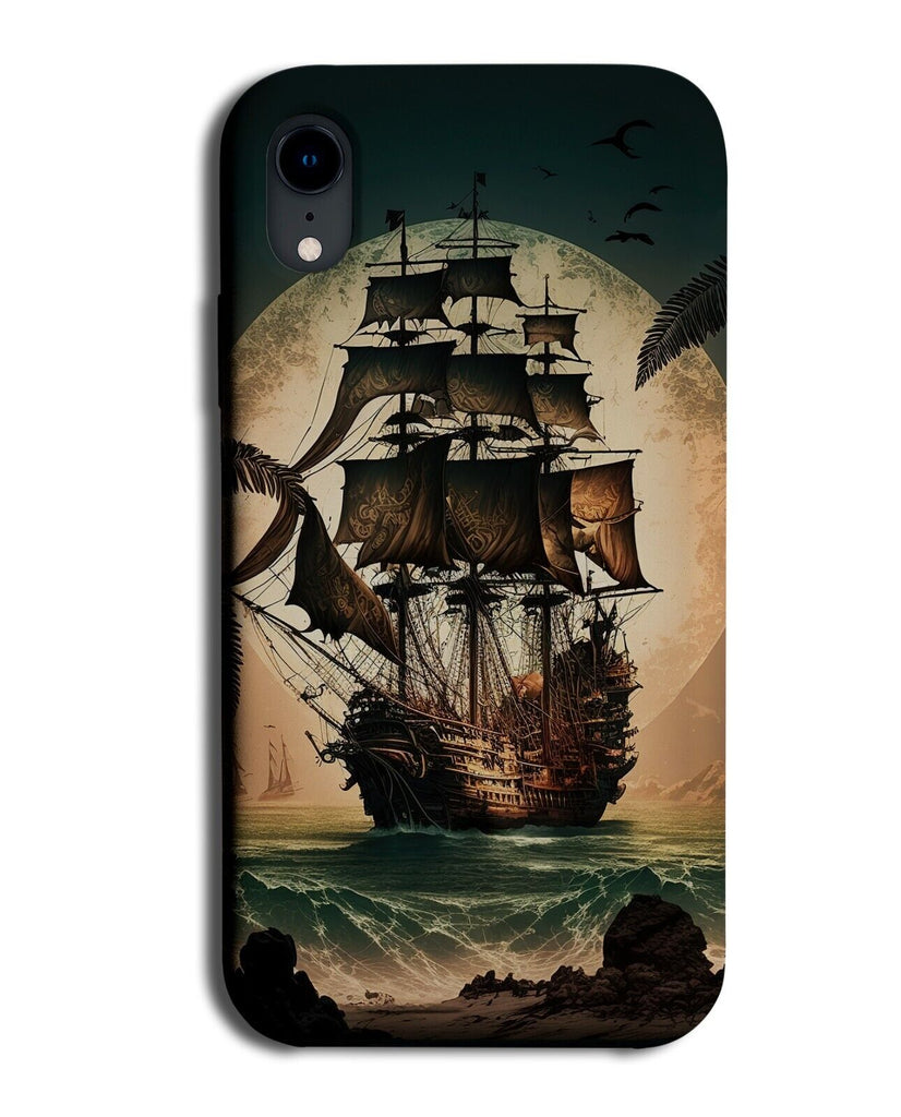 Full Moon Pirates Ship Phone Case Cover Ships Night Time Pirate Large Boat DG44