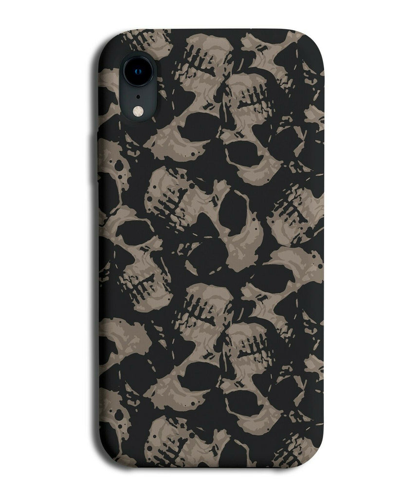 Dark Gothic Grey & Black Skull Abstract Pattern Phone Case Cover Skulls Emo H710