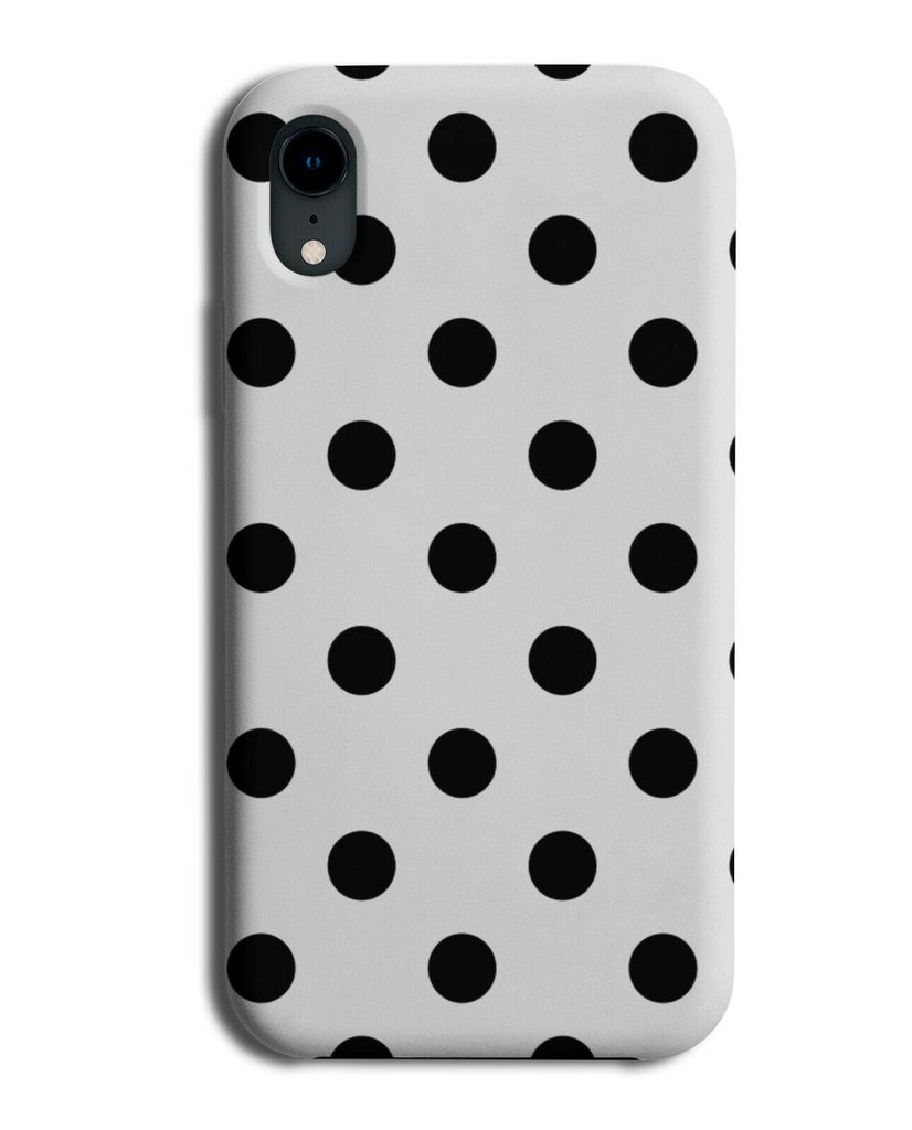 White and Black Polka Dot Pattern Phone Case Cover Dots Spots Retro Stylish i584