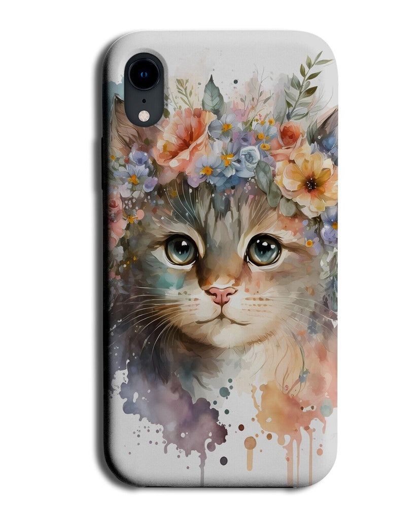 Dripping Cat Watercolour Print Phone Case Cover Cats Painting Picture Kat AP23