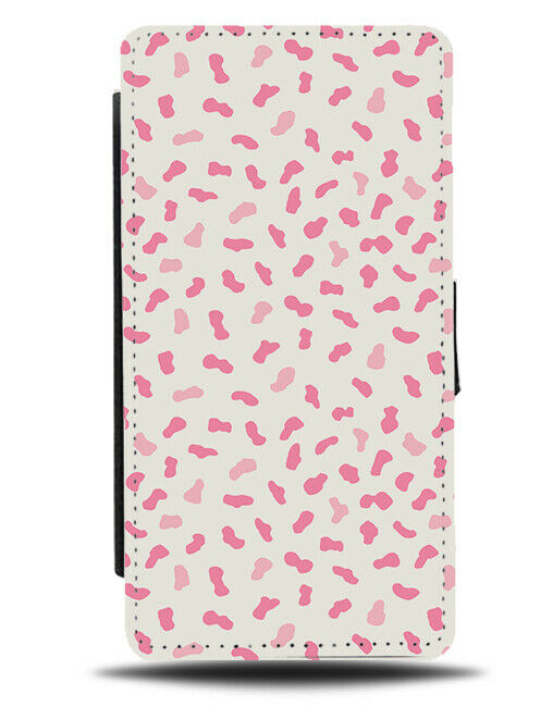 Pink Falling Confetti Pattern Print Flip Wallet Case Dark Hot Pink Colours F662