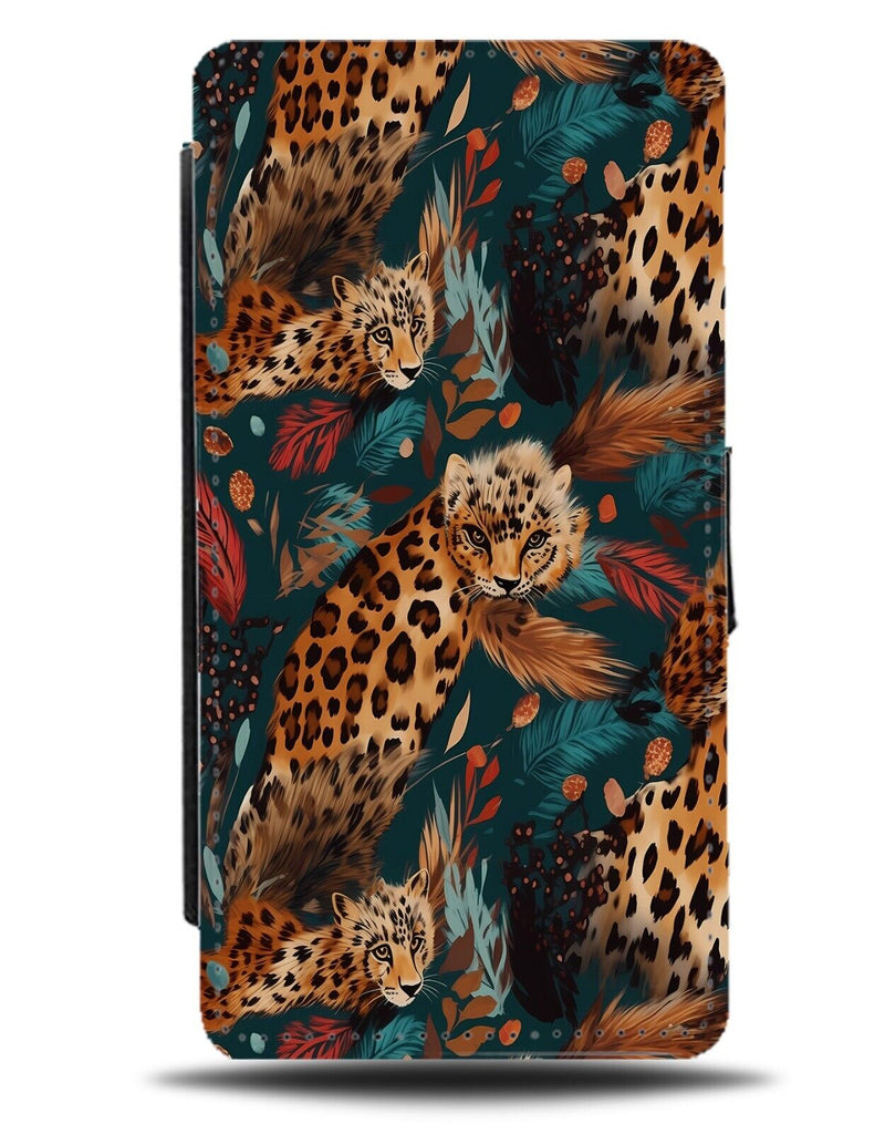 Jaguar Boho Style Flip Wallet Case Jaguars Animal Leopard Print Spots Skin CY22