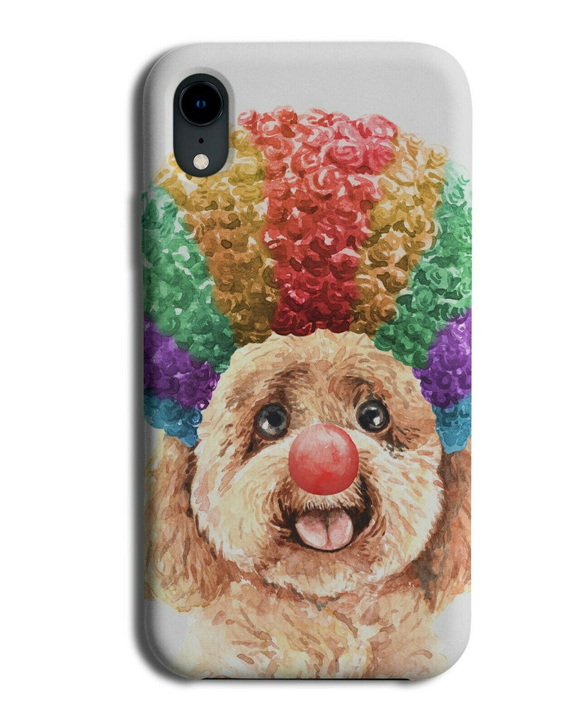 Poodle The Clown Phone Case Cover Clowns Colourful Wig Red Nose Poodles K728