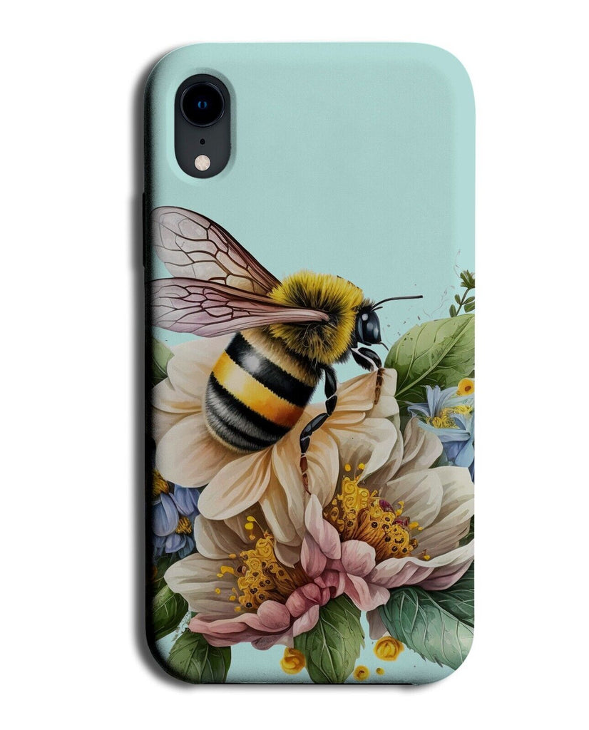 Baby Blue Wasp On Flower Phone Case Cover Inside Flowers Stylish Fancy AD86
