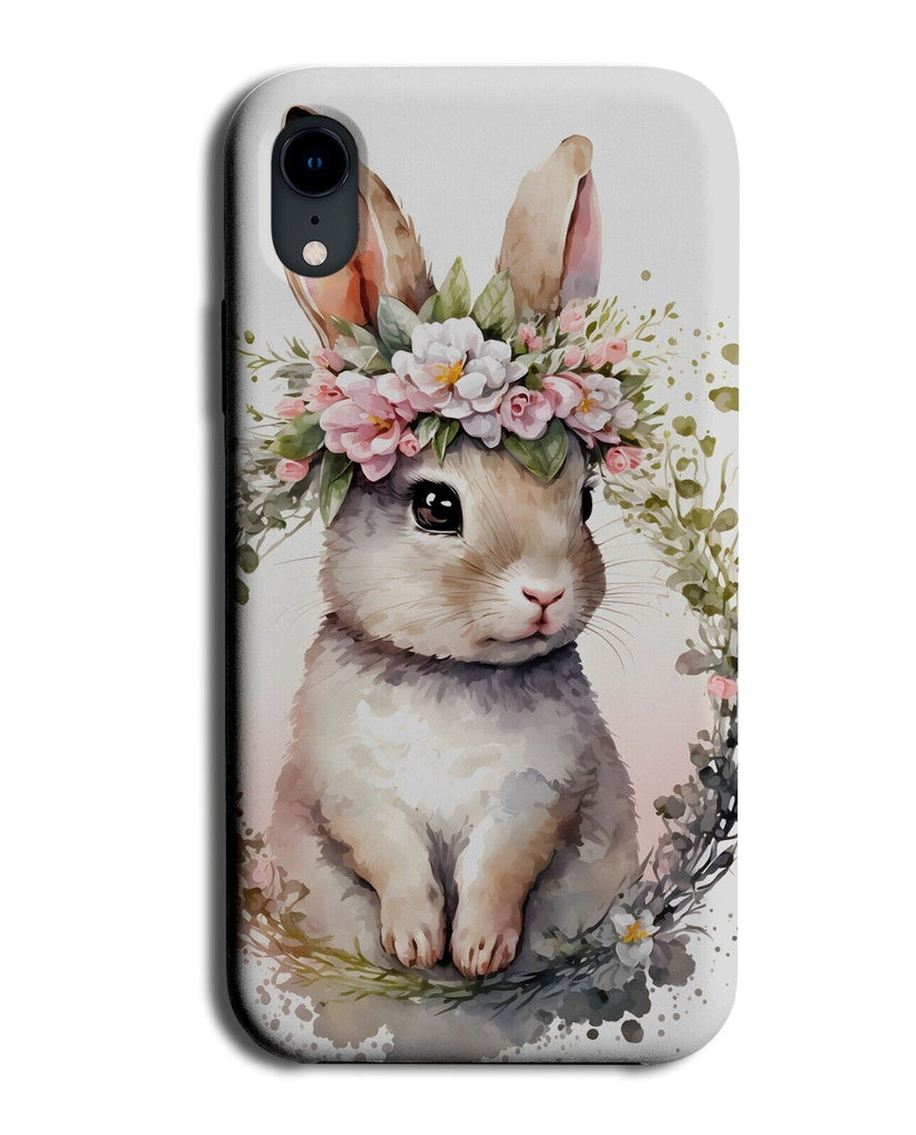 Bunny In Flower Crown Phone Case Cover Floral Boho Watercolour Bunnies Hare BD08