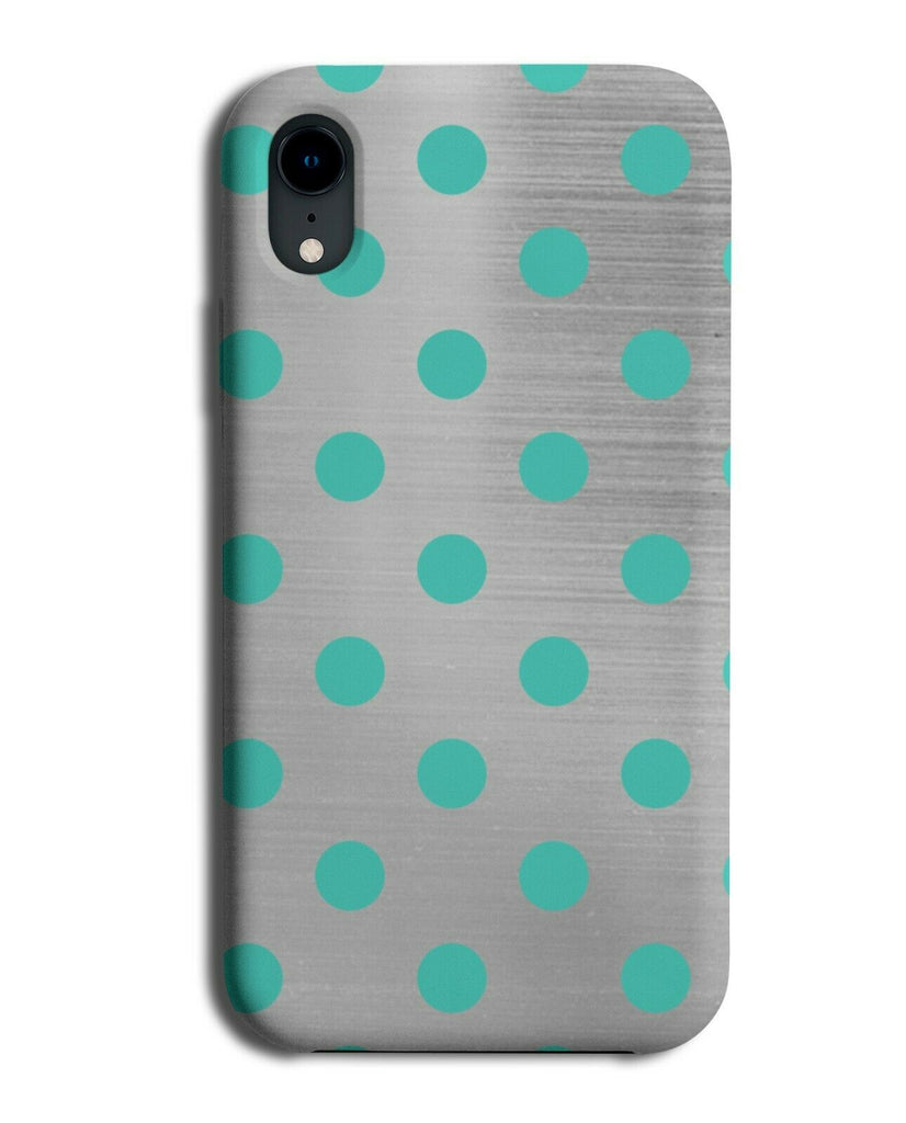Silver & Turquoise Green Spotted Phone Case Cover Dots Spotty Spots Design i495
