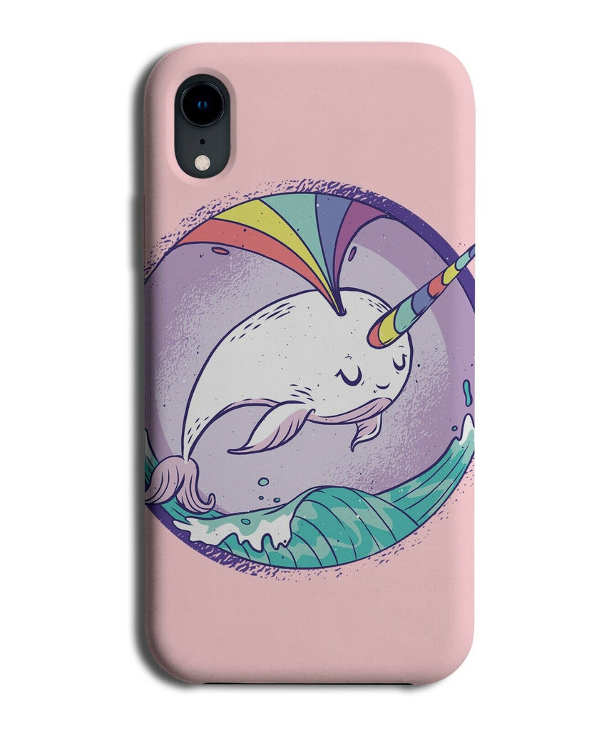 Colourful Rainbow Narwal Cartoon Phone Case Cover Narwals Horn Gnarwal K951