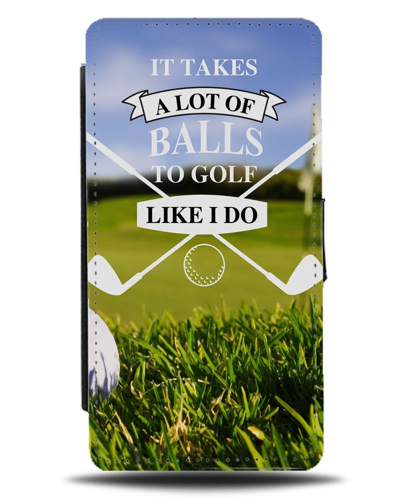 Funny Golf Quote Flip Wallet Case Golfing Golfs Saying Humour Novelty Ball BG13