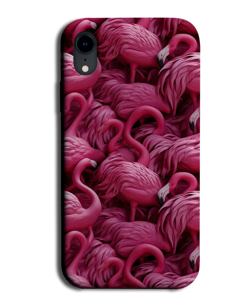 Pink Realistic Style Flamingos Phone Case Cover Flamingo Retro Bird Plastic BX41