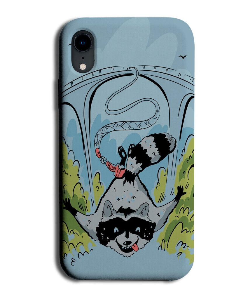 Raccoon Bungee Jumping Phone Case Cover Raccoons Jump Funny Rope Dive P224
