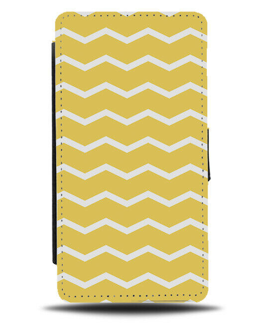 Yellow Zigzag Stripes Flip Wallet Case Striped Strip Zig Zag Pattern G529
