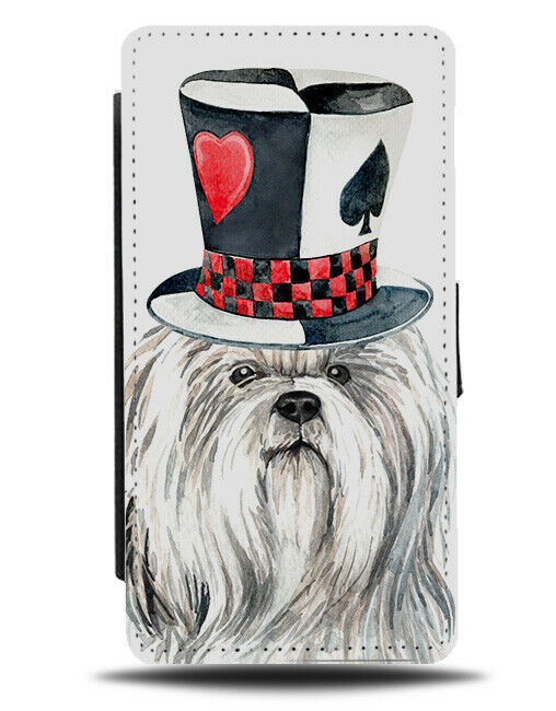 Shih Tzu Flip Wallet Phone Case Dog Dogs Photo Drawing Oil Painting Shitzu K609