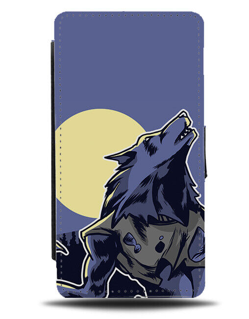 Full Moon Werewolf Flip Wallet Case Werewolves Were Wolf Comic Cartoon K460
