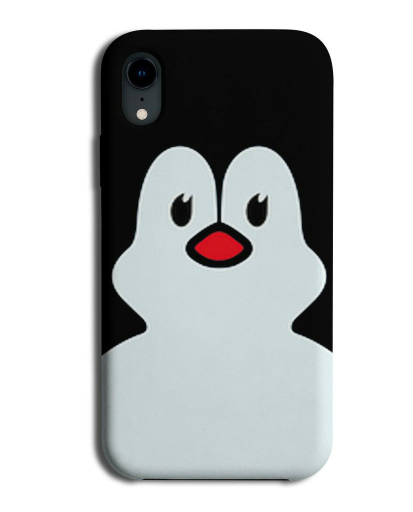 Funny Penguin Face Phone Case Cover Duck Black Kids Penguins B940