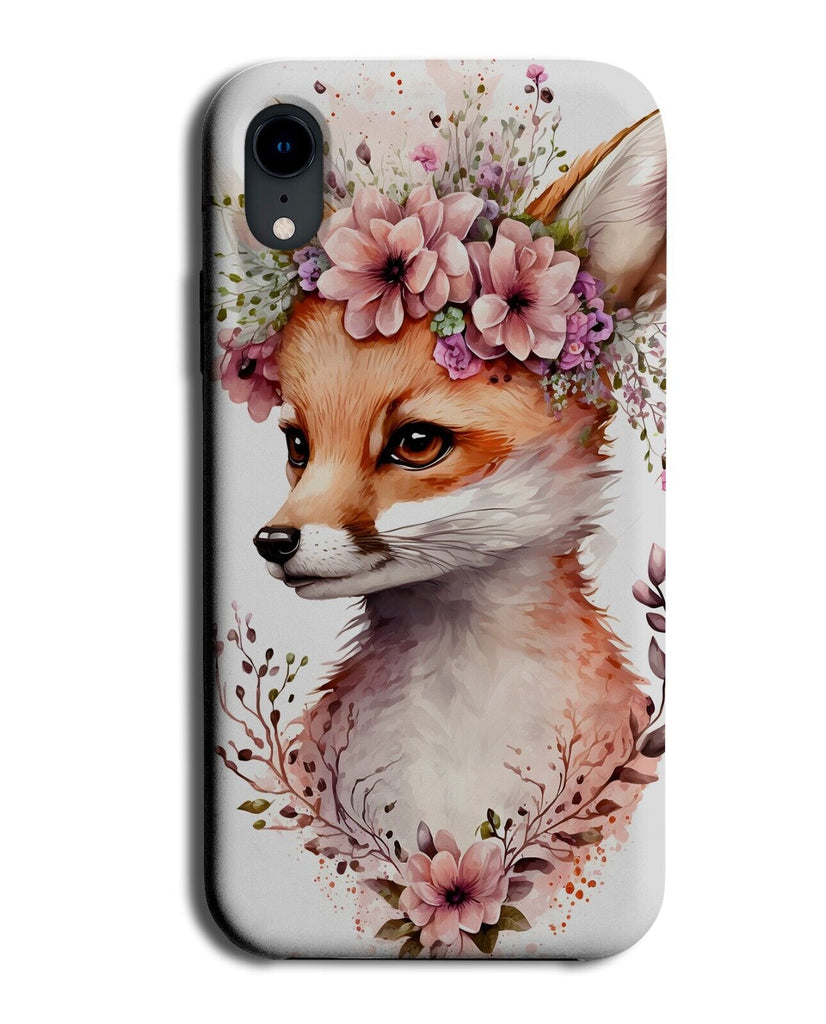 Fox In Flower Crown Phone Case Cover Floral Boho Watercolour Foxes Street BD12