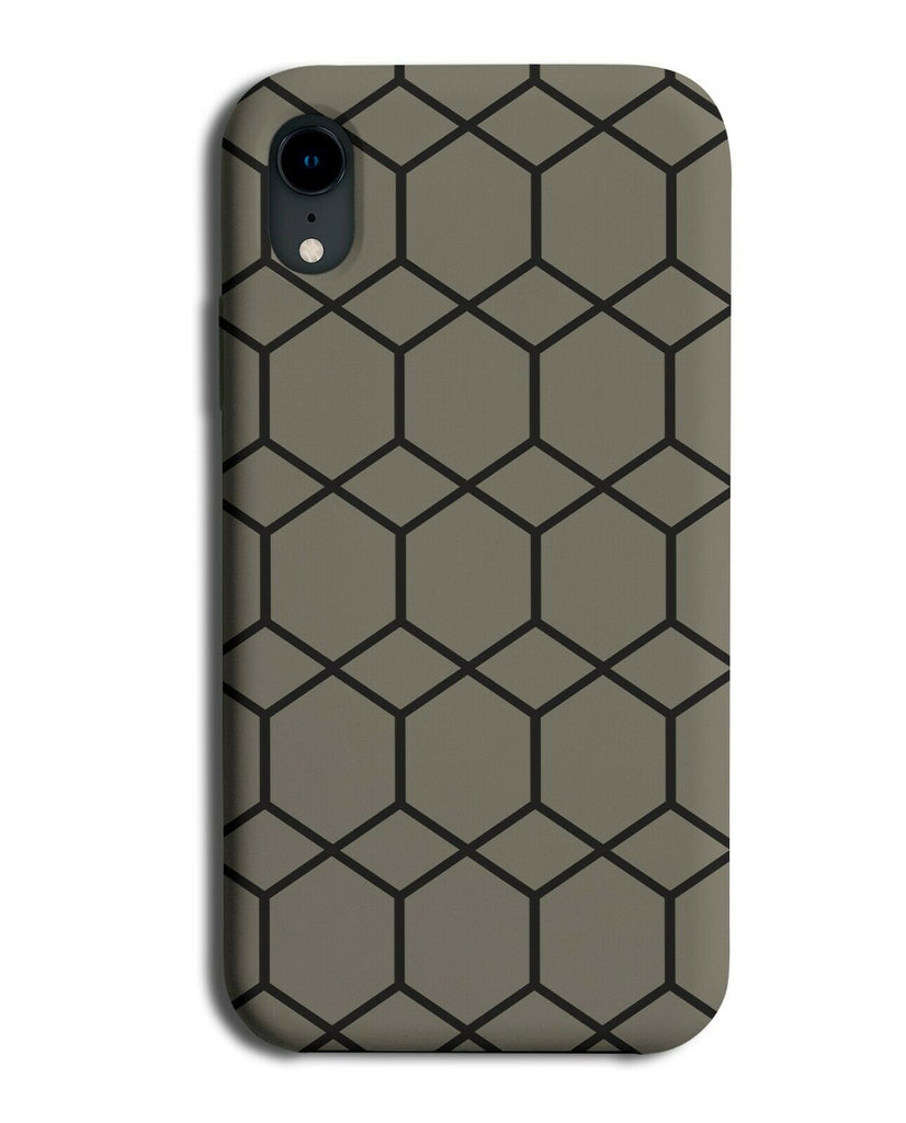 Black and Dark Grey Geometric Netting Phone Case Cover Shape Net Lines Mens F864