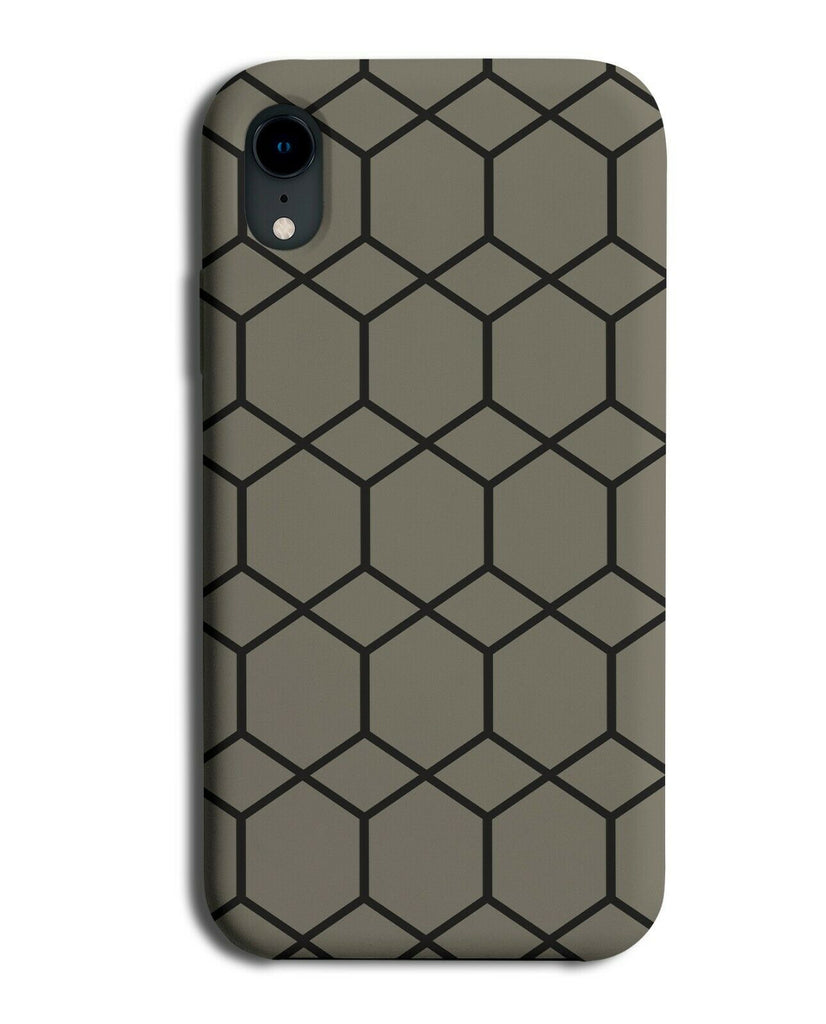 Black and Dark Grey Geometric Netting Phone Case Cover Shape Net Lines Mens F864