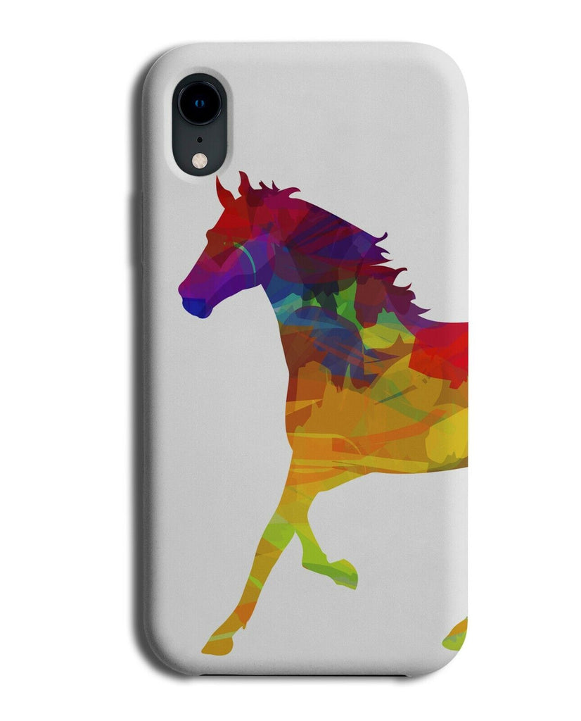 Colourful Horse Silhouette Picture Phone Case Cover Multicoloured Design J501