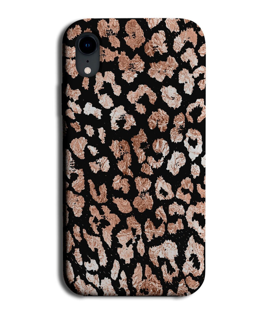 Black and Rose Gold Leopard Print Phone Case Cover Spots Spot Skin Animal CM47