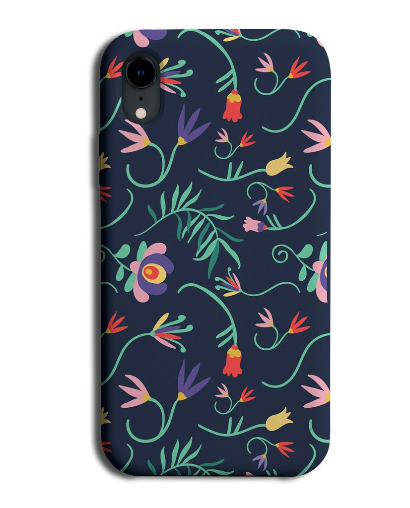 Cartoon Gothic Floral Phone Case Cover Flowers Thin Skinny Dark Black Emo E580