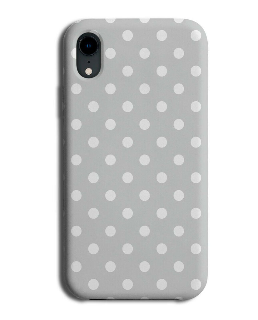 Grey and White Polka Dot Phone Case Cover Dots Dotted Spots Dotty F149