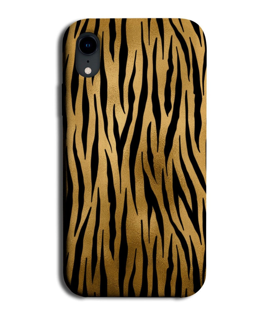 Golden Zebra Stripes Phone Case Cover Zebras Print Gold Tiger Tigers Animal AC26