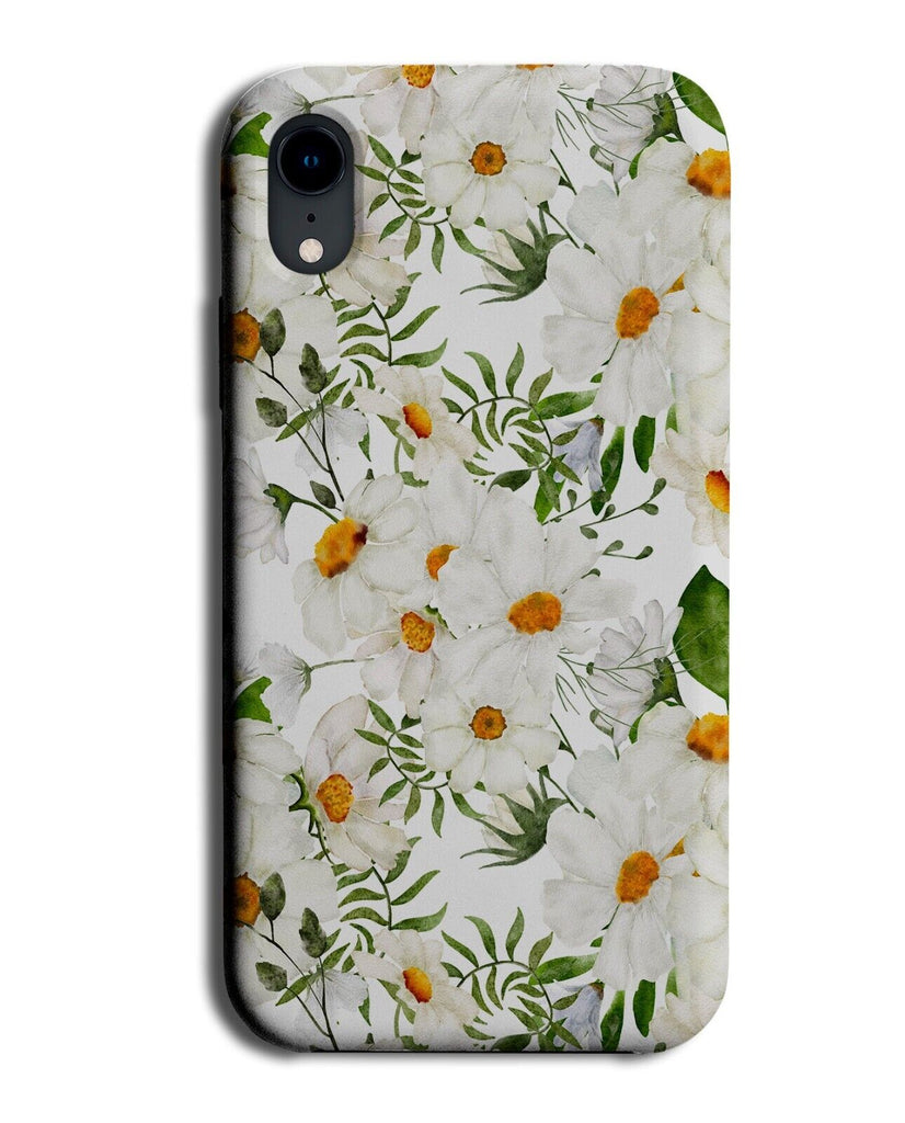 Daisy Pattern Phone Case Cover Daises Flowers Spring Summer Daisie White Q631B