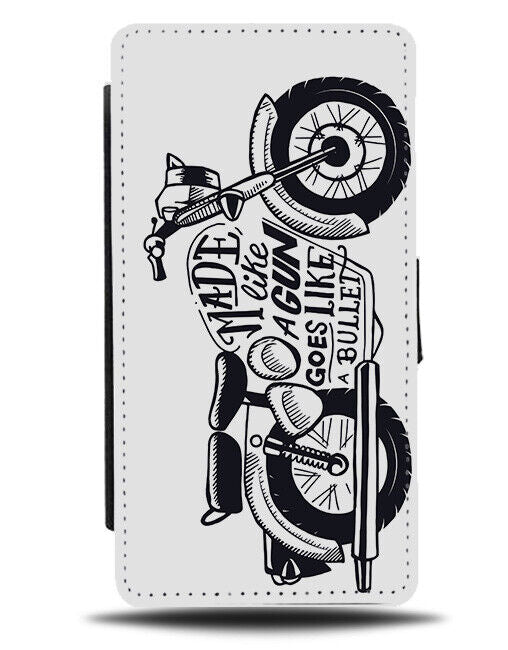 Stylish Motorbike Phrases Flip Wallet Case Quotes Design Present Picture J830