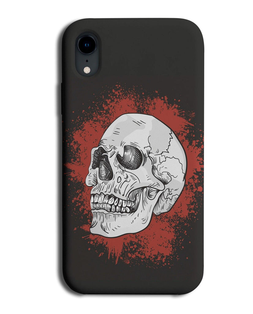 Blood Splattered Skull Phone Case Cover Skulls Splatter Grunge Design N467