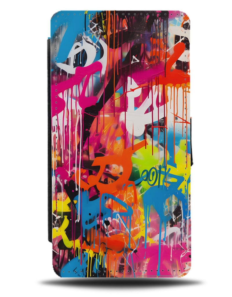 Dripping Graffiti Art Work Flip Wallet Case Grafiti Urban Artist Spraypaint DA47