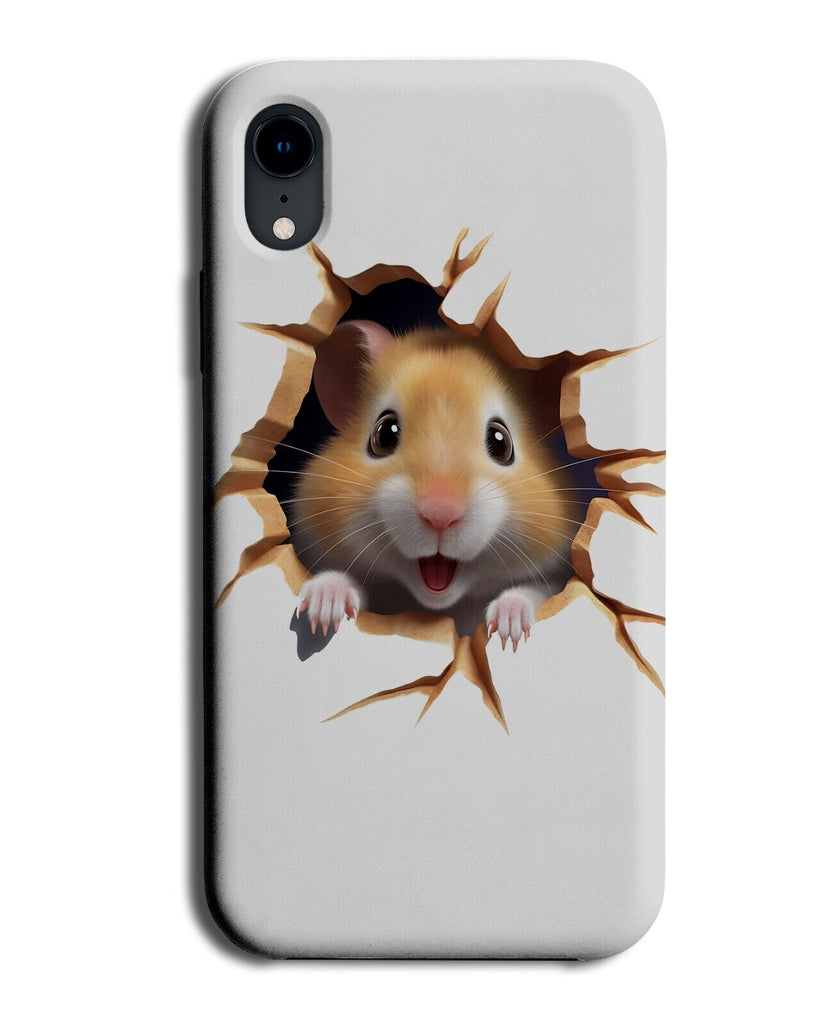 Novelty Hamster Phone Case Cover Hamsters Funny Broken 3D Effect Gerbil DC69