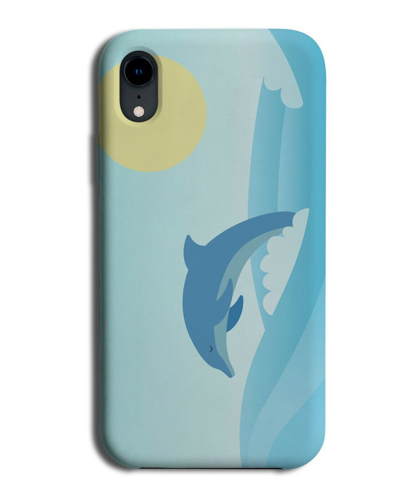 Abstract Dolphin Shapes Phone Cover Case Jumping Dolphins Sunshine Picture J299