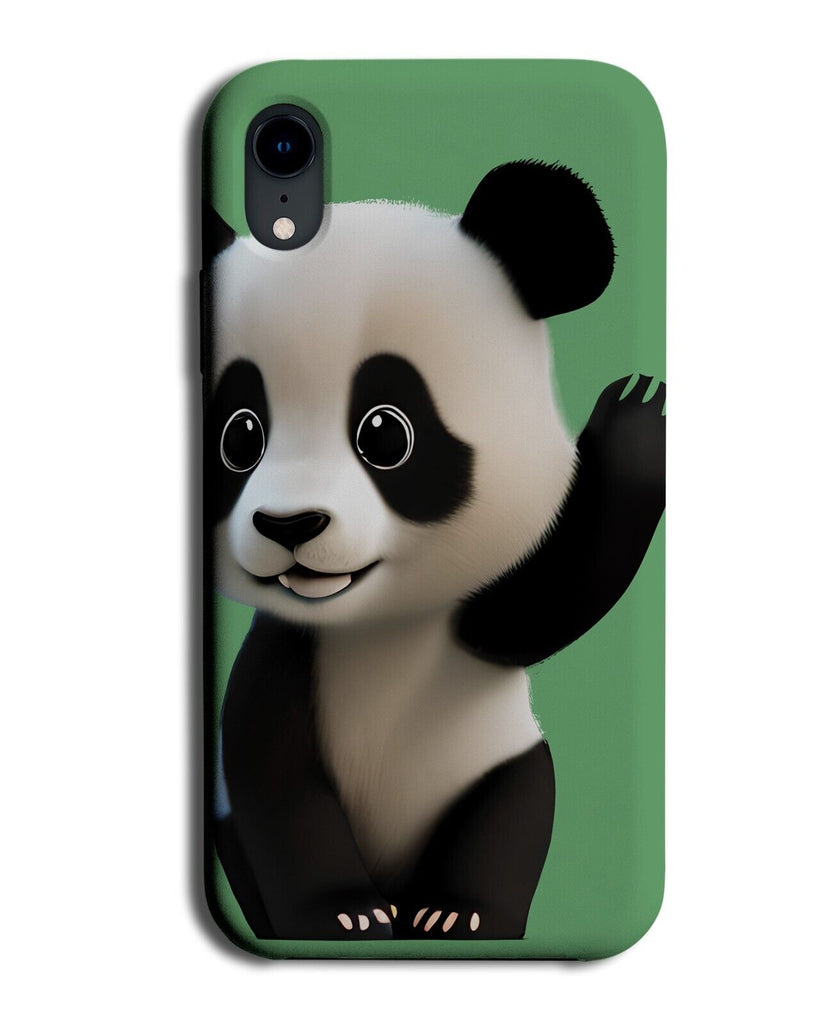 Animated Waving Panda Phone Case Cover Pandas Bear Cartoon Childs Childrens DF06