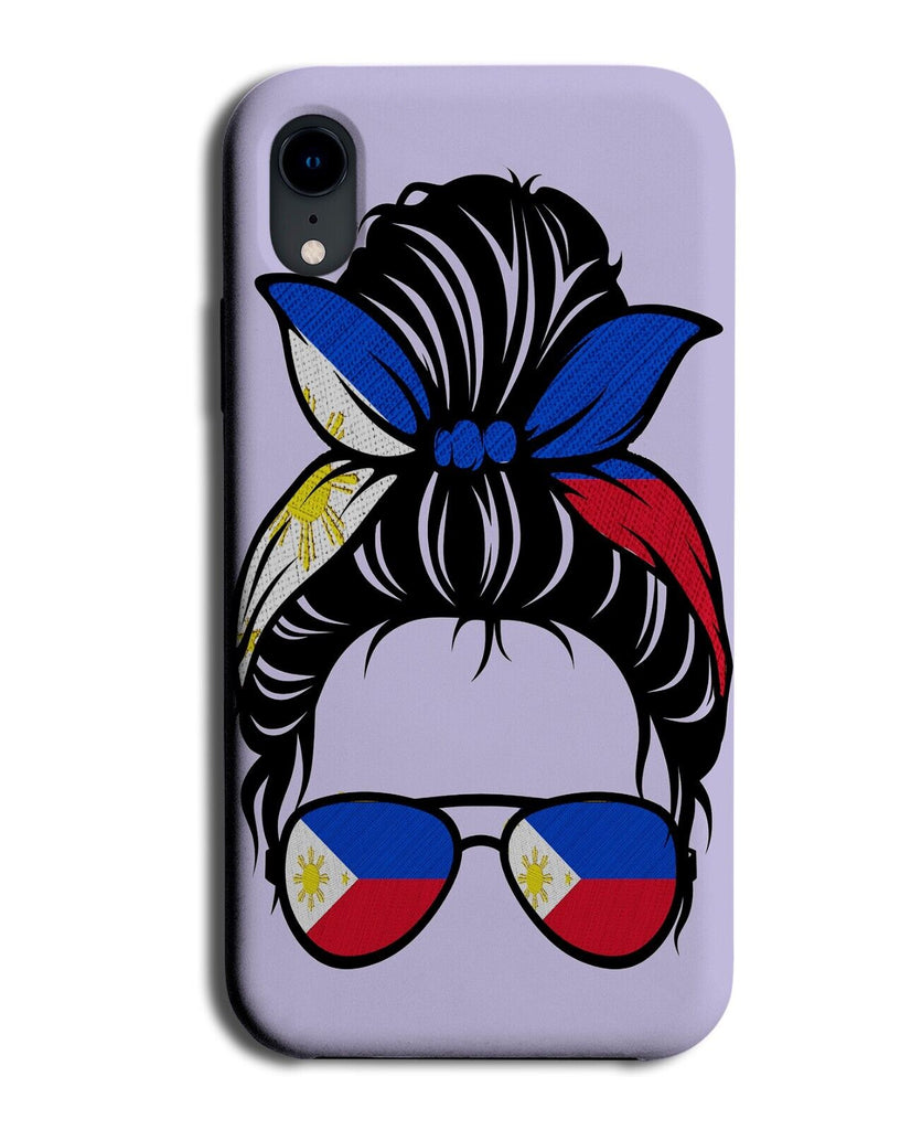 Philippines Woman Phone Case Cover Funny Sunglasses Philippine Messy Bun LP93