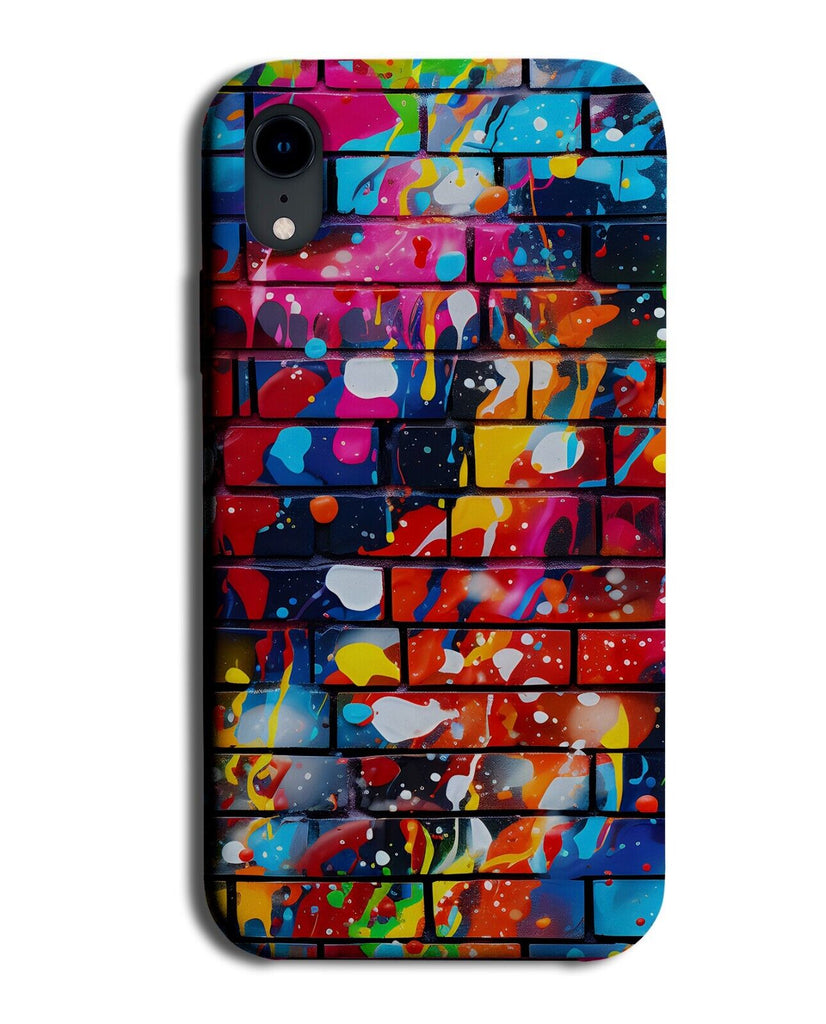 Graffiti Art Drips On Brick Wall Phone Case Cover Bricks Multicoloured DA53