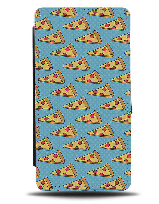 Multiple Pizza Slice Pattern Flip Wallet Case Slices Of Pizzas Blue Shapes G790