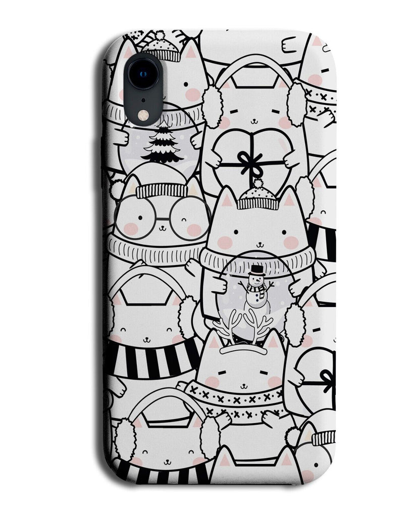 Kawaii Cat Phone Case Cover Cats Doodle Doodles Drawn Animals Picture Anime AL84