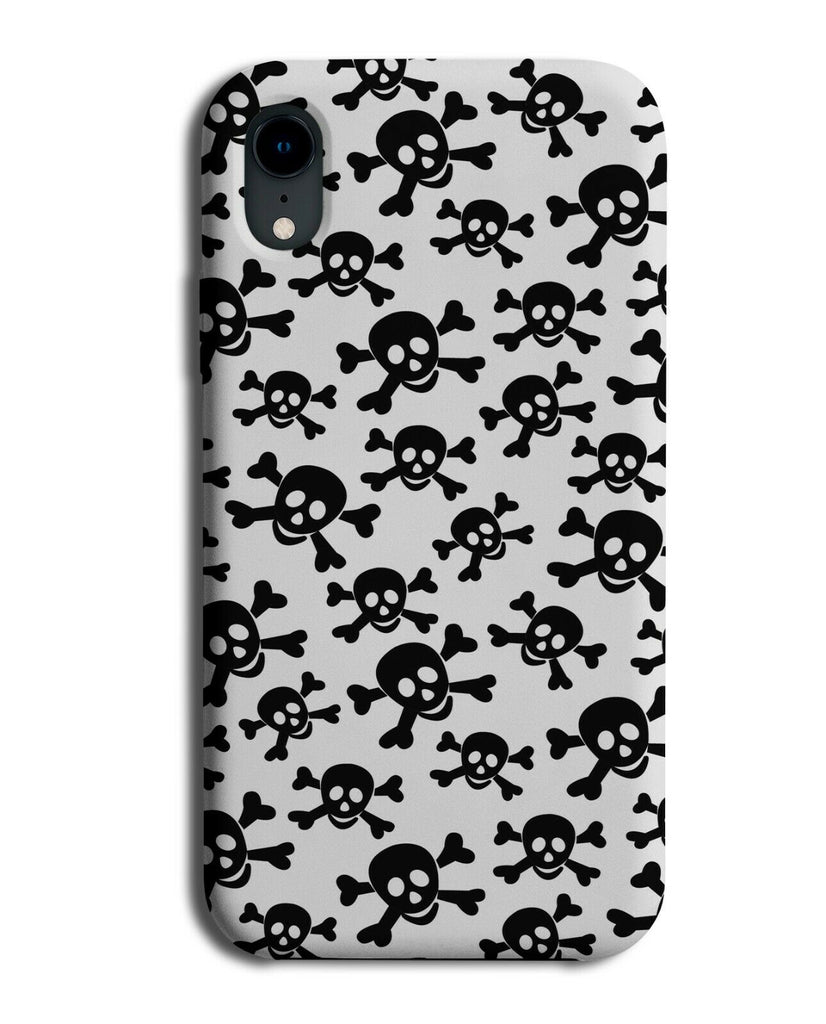 Black and White Retro Cartoon Pirate Skull and Crossbones Phone Case Cover G264