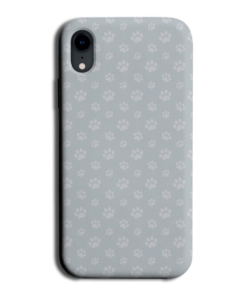 White and Grey Paw Print Phone Case Cover Paws Marks Shapes Dog Cat Dogs DF10
