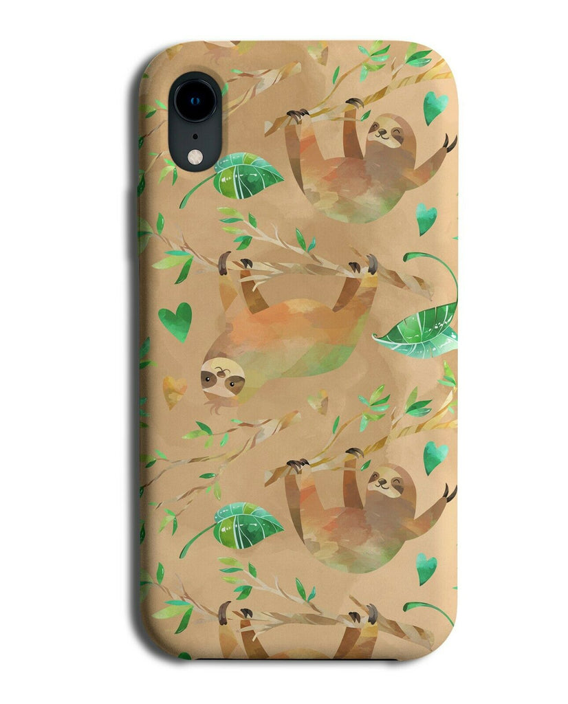 Hanging Sloth Picture Phone Case Cover Photo Image Bear Bears Sloths G139