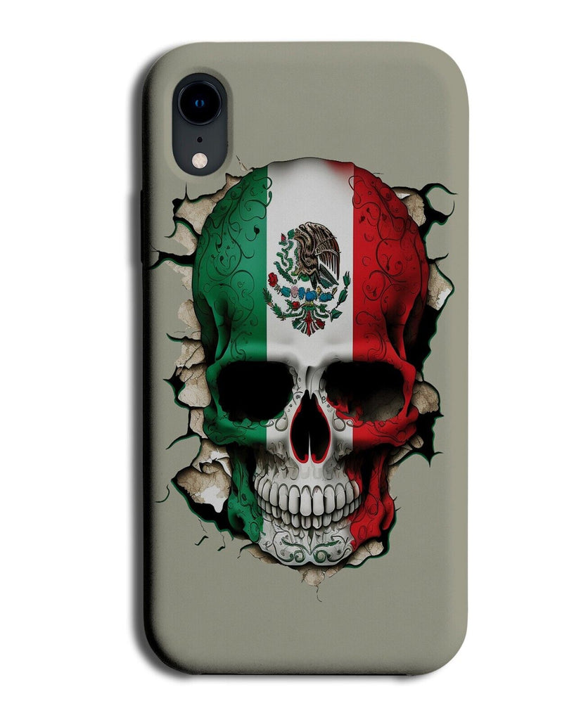 Mexican Skull Face Phone Case Cover 3D Effect Design Skulls Mexico Flag CH48